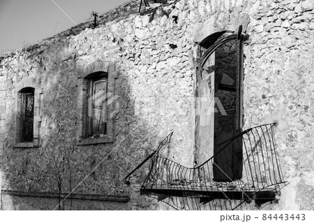 Abandoned sulphur mining complex Trabia Tallarita in Riesi, Sicily, Italy Abandoned sulphur mining complex Trabia Tallarita in Riesi, Sicily, Italy 84443443
