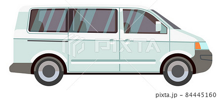 White van. Shipping transport. Cargo car icon 84445160