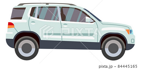 Suv car icon. White powerful road vehicle 84445165