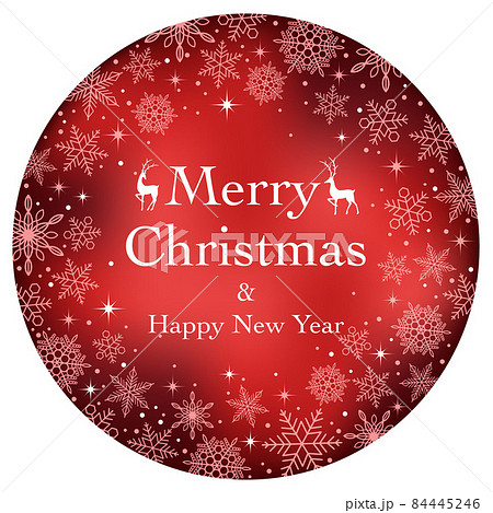 クリスマスのベクター円形背景イラスト クリスマスのベクター円形背景イラスト 84445246