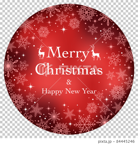 クリスマスのベクター円形背景イラスト クリスマスのベクター円形背景イラスト 84445246