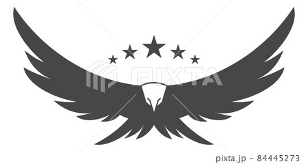 Bald eagle with five stars. Bird emblem. Vintage logo Bald eagle with five stars. Bird emblem. Vintage logo 84445273