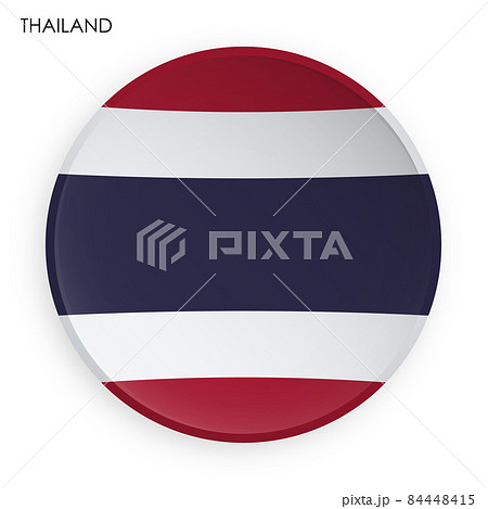 THAILAND flag icon in modern neomorphism style. Button for mobile application or web. Vector on white background
