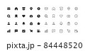 solid and outline minimal icon set ミニマルアイコンセット 84448520