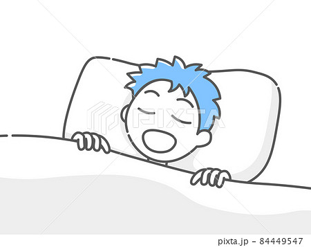 口を開けて眠っている男性 口を開けて眠っている男性 84449547