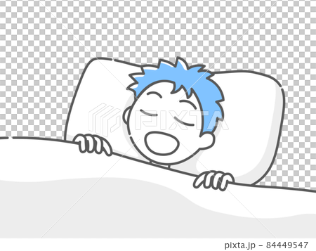 口を開けて眠っている男性 口を開けて眠っている男性 84449547