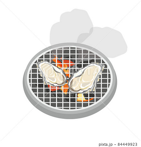 炭火での焼き牡蠣 84449923