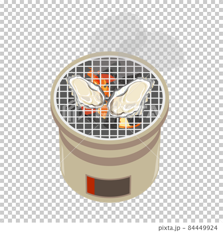 Grilled oysters over charcoal 84449924