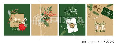 Merry Eco Christmas winter nature gift card set Merry Eco Christmas winter nature gift card set 84450275