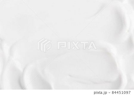 top view paste white natural yogurt. High quality photo 84451097