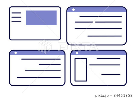 Data frame set. Different views of information. Dashboard icon 84451358