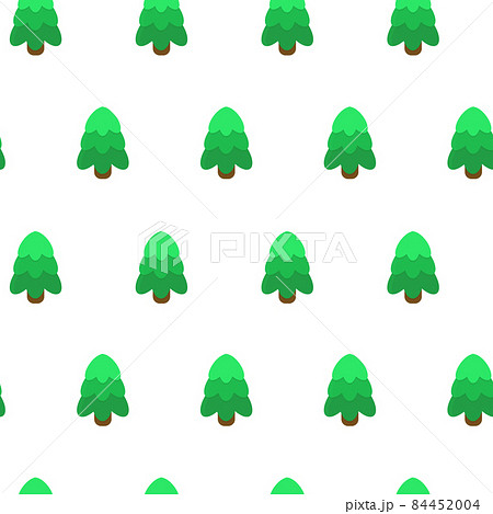 A cute cartoon fir tree seamless pattern art A cute cartoon fir tree seamless pattern art 84452004