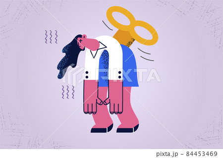 Exhausted businesswoman suffer from work burnout Exhausted businesswoman suffer from work burnout 84453469
