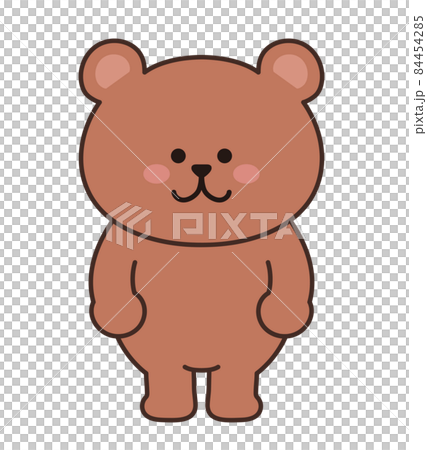 かわいいクマのイラスト 正面のイラスト素材