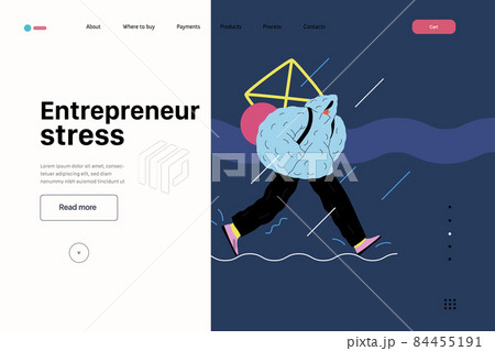 Startup illustration, website landing template. Concept of building new business 84455191