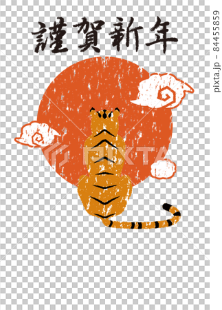Happy New Year Sun and tiger back grunge processing Happy New Year Sun and tiger back grunge processing 84455859