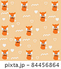 Fox Cartoon animals set of wild life color, vector illustrations. 84456864