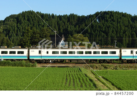 北陸本線　森本ー津幡　JR東日本　485系　T18編成（新潟）　④　モハ484-1074　海側 84457200