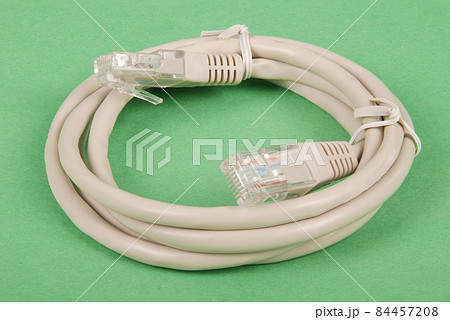 Patch cord grey network cable with molded RJ45 plug 84457208
