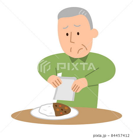 カレーライス・レトルト・男性2 カレーライス・レトルト・男性2 84457412