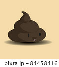 Shit icon with smiling face cartoon symbol or emoji, illustration. 84458416