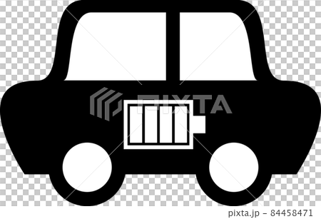 電動汽車剪影圖標 84458471