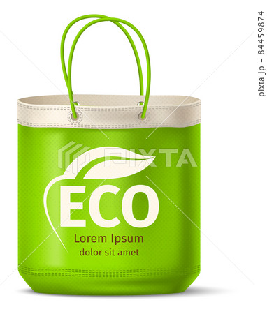Eco cotton bag mockup. Reusable grocery shopping handbag 84459874