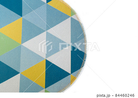 Top view of cotton placemat on white background. 84460246