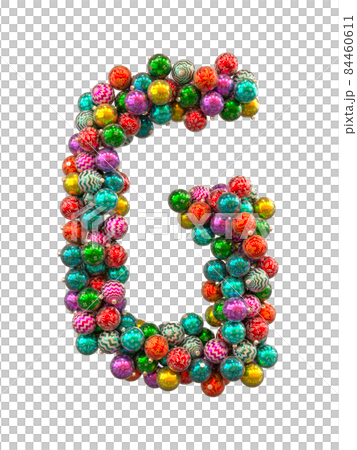 Festive Christmas ornament typeface the character G 84460611