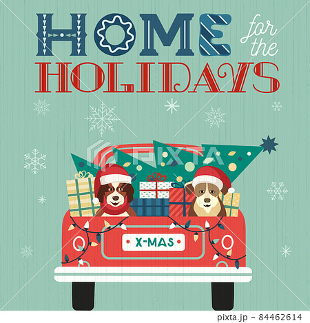 Fancy winter Holiday hand drawn vector poster Fancy winter Holiday hand drawn vector poster 84462614