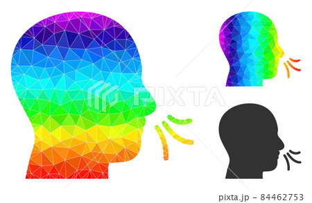 Vector Polygonal Sniff Icon with Spectrum Gradient Vector Polygonal Sniff Icon with Spectrum Gradient 84462753
