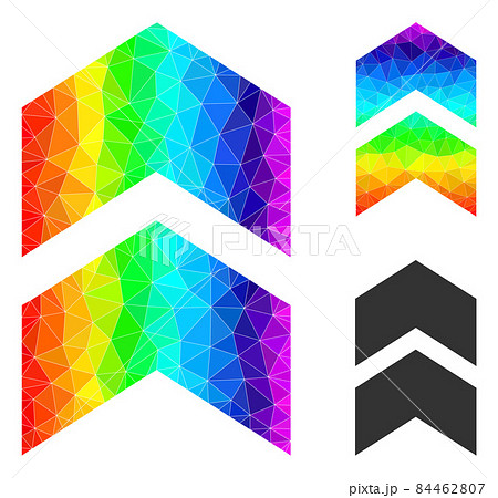 Vector Lowpoly Shift Up Icon with Spectrum Gradient Vector Lowpoly Shift Up Icon with Spectrum Gradient 84462807