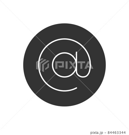 Arroba Button Sign. 84463344