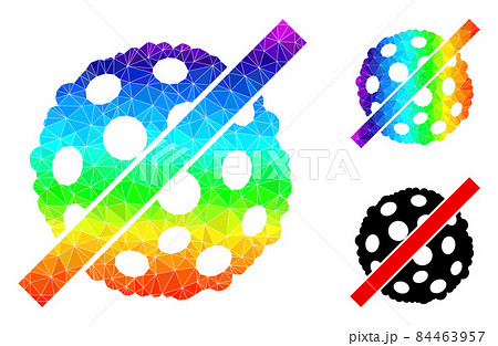 Vector Triangle Filled Remove Microbe Spore Icon with Spectral Colored Gradient Vector Triangle Filled Remove Microbe Spore Icon with Spectral Colored Gradient 84463957