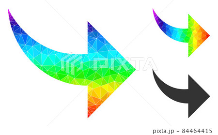 Vector Triangle Filled Redo Icon with Rainbow Gradient Vector Triangle Filled Redo Icon with Rainbow Gradient 84464415