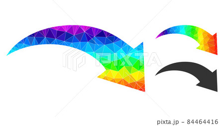 Vector Triangle Filled Redo Icon with Spectral Colored Gradient Vector Triangle Filled Redo Icon with Spectral Colored Gradient 84464416