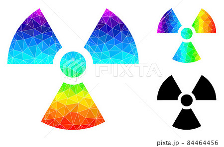 Vector Polygonal Radioactivity Icon with Rainbow Gradient Vector Polygonal Radioactivity Icon with Rainbow Gradient 84464456