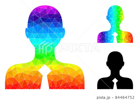 Vector Lowpoly Official Person Icon with Spectral Colored Gradient Vector Lowpoly Official Person Icon with Spectral Colored Gradient 84464752