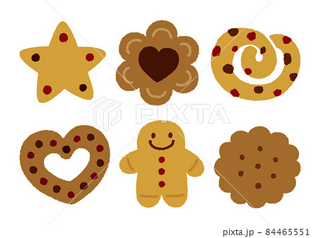 美味しそうなかわいいクッキーのイラスト 84465551