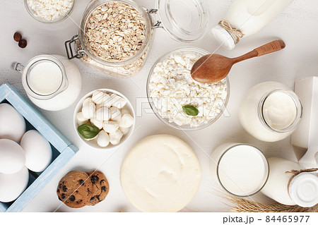top view dairy products cookies. High quality photo top view dairy products cookies. High quality photo 84465977