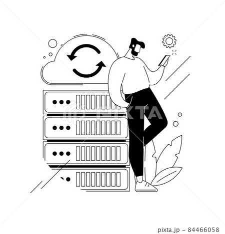 Backup server abstract concept vector illustration. 84466058