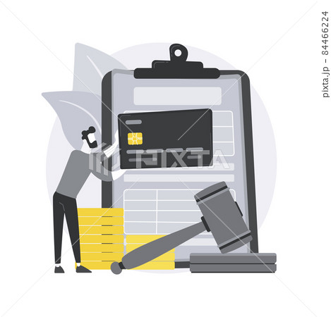Pay penalties abstract concept vector illustration. 84466224