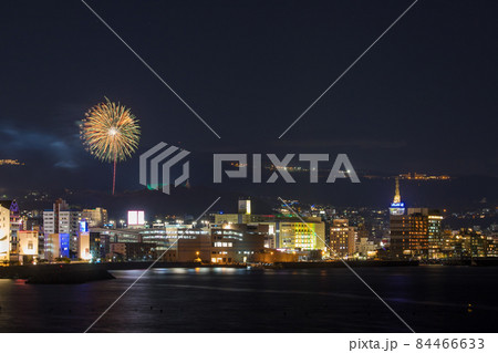 別府の夜景と花火 84466633
