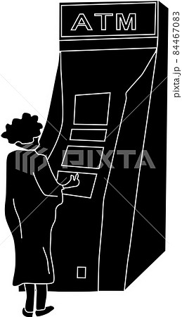 ATMの前にいる高齢者 ATMの前にいる高齢者 84467083