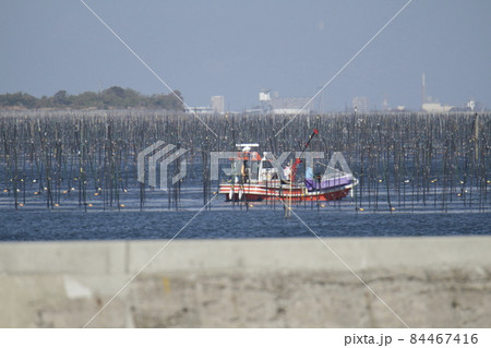 大牟田市 三池港 海苔船、 大牟田市 三池港 海苔船、 84467416