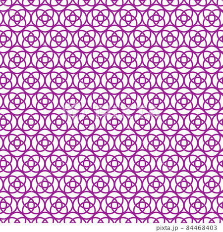 紫の花の文様のイラスト　パターン 84468403