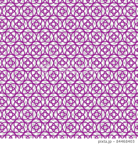 紫の花の文様のイラスト　パターン 84468403