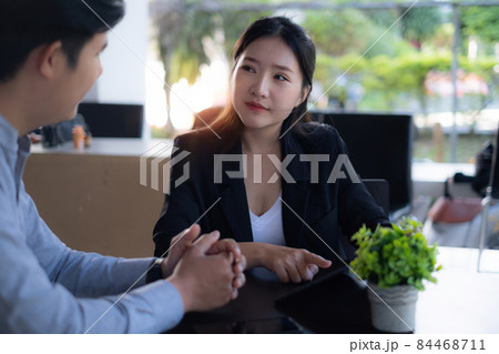 Business Team Meeting to brainstorming and discuss to audit finance planning sales. Financial advisor teamwork and accounting concept. 84468711