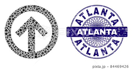 Rubber Atlanta Seal and Geometric Direction Up Mosaic 84469426