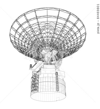 Radio Telescope concept outline 84469801